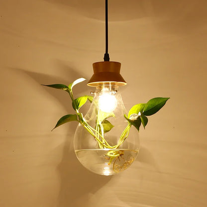 DecorBites™ Botanical Glass Bottle Pendant Light for Home and Commercial Spaces