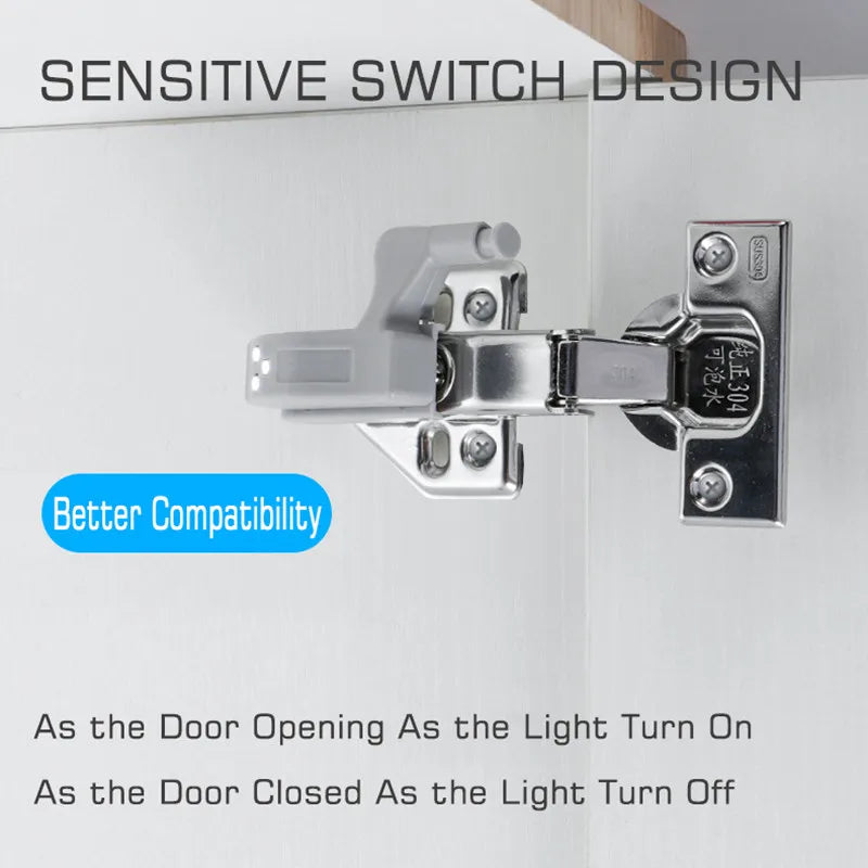 DecorBites™ LED Cabinet Lights 10 Pack Internal Sensor Light for Closet Bedroom Night Lamp