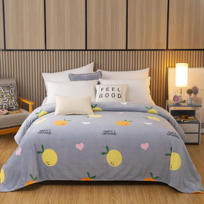 DecorBites™ Fruit Love Heart Sofa Blanket: Cozy, Thicken, Perfect for Home, Office, and Kids.