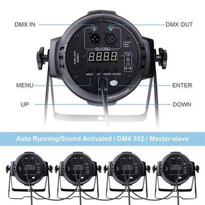 DecorBites™ Big Dipper RGBW Amber LED Par Light with Stand and DMX Control