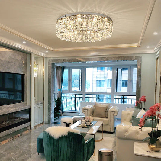 DecorBites™ Crystal LED Ceiling Lights Shiny Gold/Chrome Steel E14 Mount Fixtures