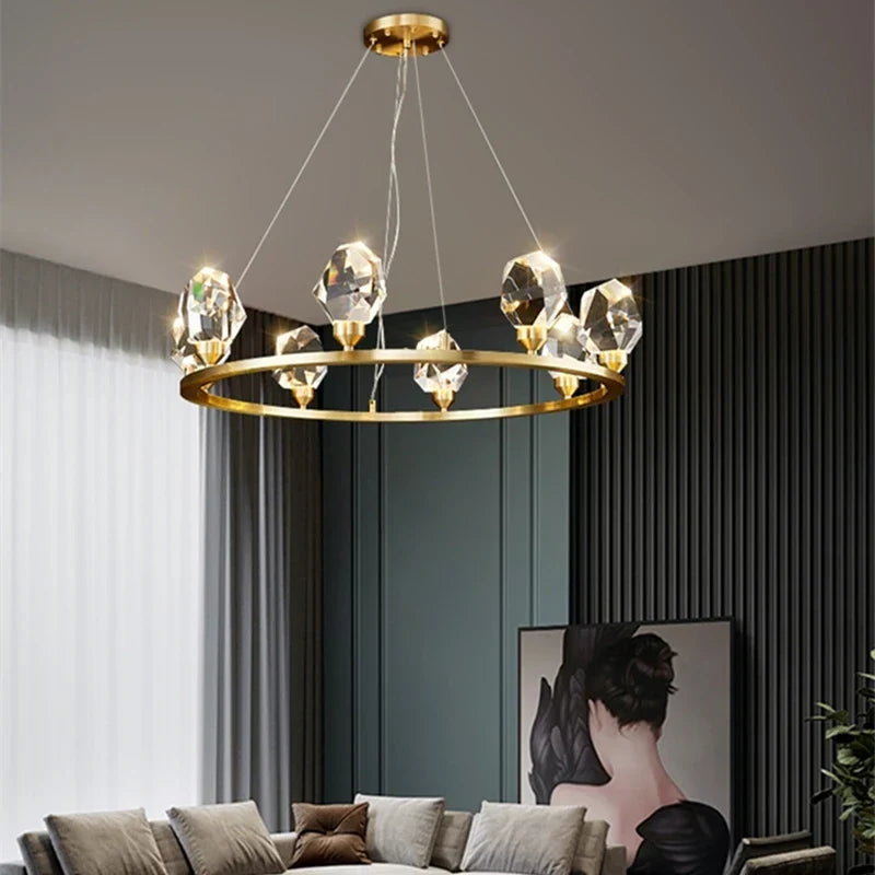 DecorBites™ Crystal LED Pendant Lights: Elegant Lighting Solution for Home Decor