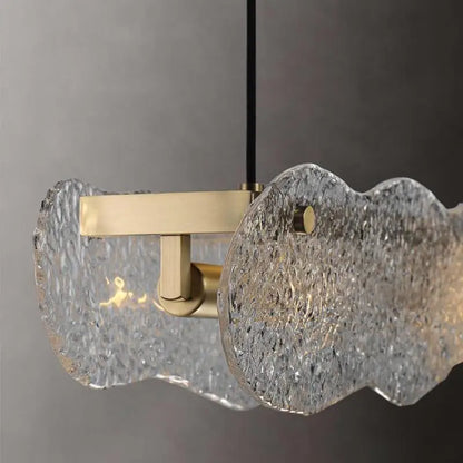 DecorBites™ Art Glass Dining Table Chandelier: Modern Luxury LED Hanging Light Fixtures