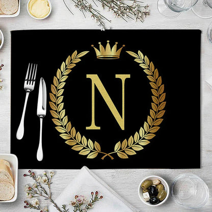 DecorBites™ Kitchen Table Mats Set of 4, 42*32cm, Cotton Linen Coasters for Dining Home Decor