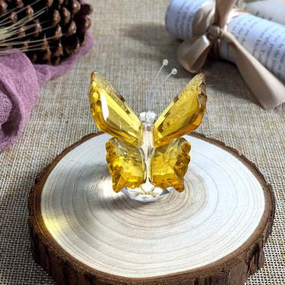 DecorBites™ Crystal Butterfly Figurine Glass Paperweight Sculpture Christmas Decor Gift