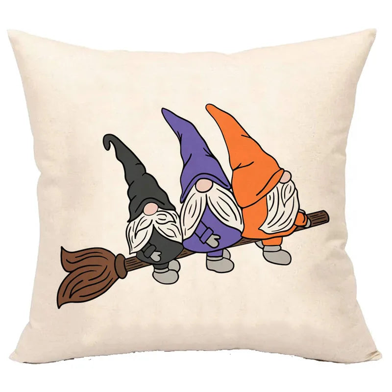 Linen Trick Treat Cushion Cover