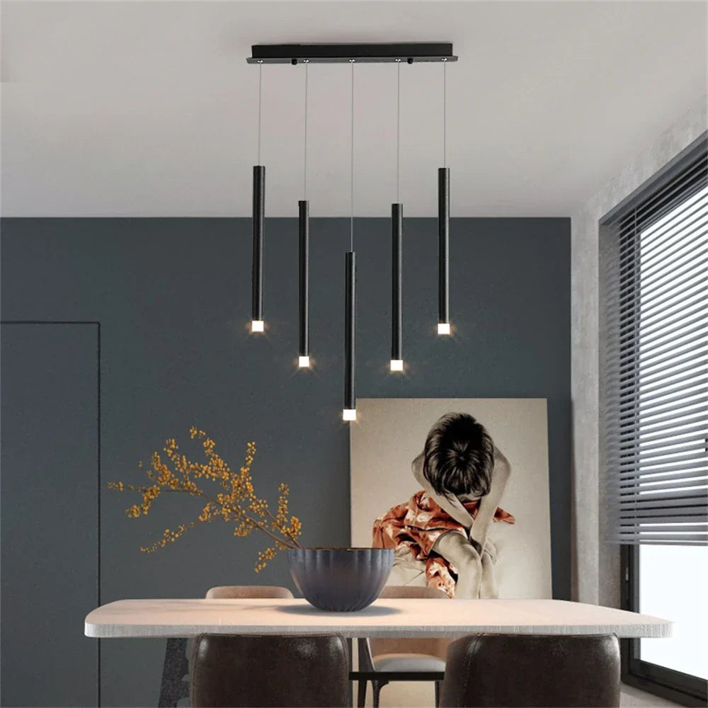 DecorBites™ Glossy Cylindrical Chandelier for Bar, Restaurant, Bedside, and Company Front Desk