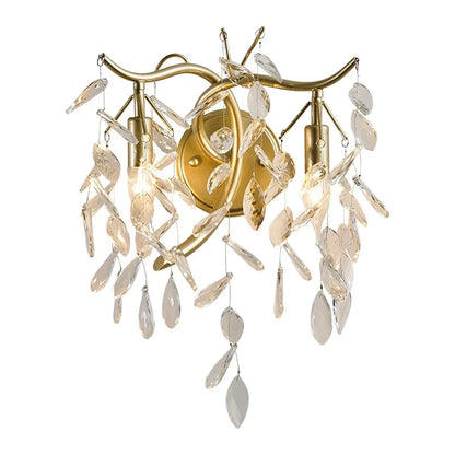 DecorBites™ Gold Crystal Ceiling Chandelier for Bedroom Dining Living Room