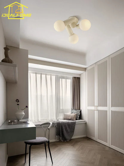 DecorBites™ Cream Wind LED Ceiling Light - Modern, Warm, Simple Home Decor