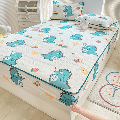 DecorBites™ Latex Cooling Mattress Cover & Pillowcase Set - Summer Cool Down Bed Pad