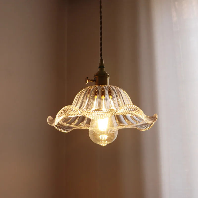 DecorBites™ Green Stripe Glass Pendant Lamp Fixture for Home Decor & Kitchen Lighting