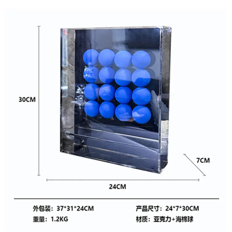DecorBites™ Geometric Abstract Acrylic Ball Ornament in Decorative Painting Frame
