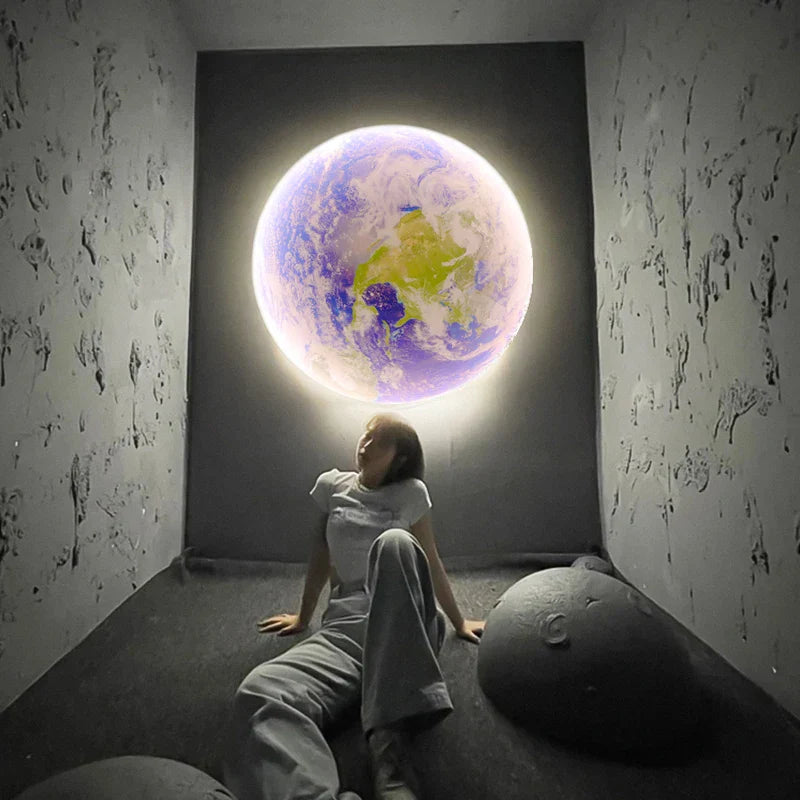DecorBites™ Creative Moon Earth LED Wall Lamp for Modern Living Spaces