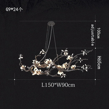 DecorBites™ Copper LED Branch Chandelier: Elegant Lighting for Living & Dining Rooms