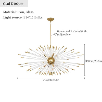 DecorBites™ Dandelion Golden Ball Chandelier - Nordic Postmodern Bedroom Dining Room Decor