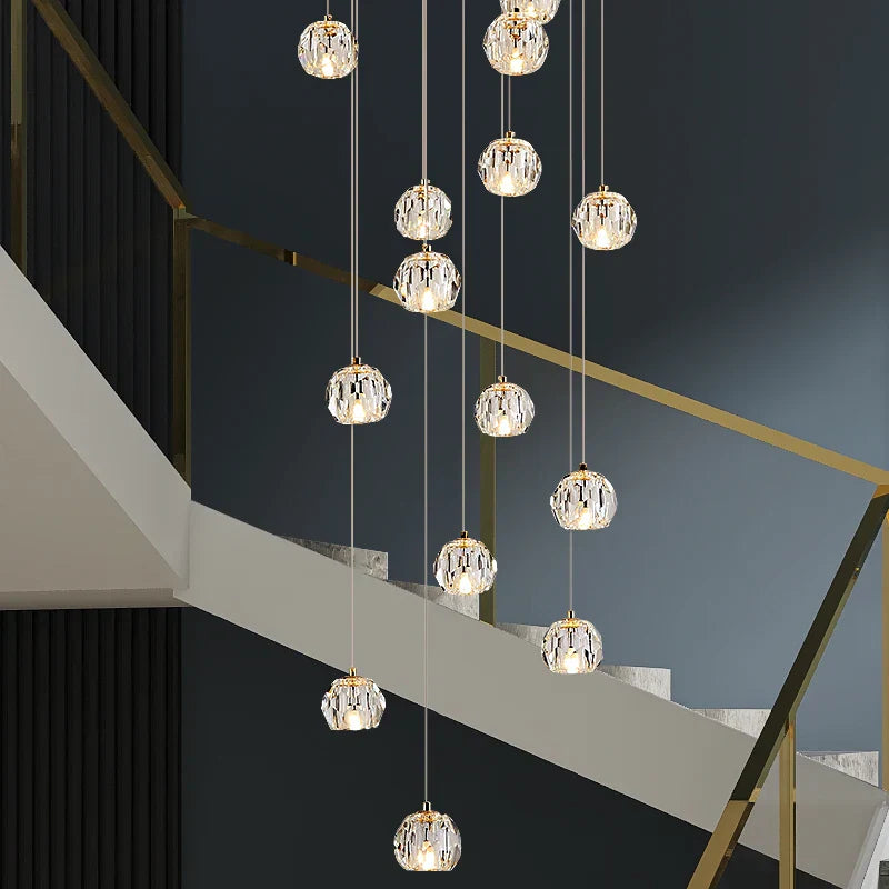 DecorBites™ Crystal Stair Football Shaped Chandelier with G9 Lights