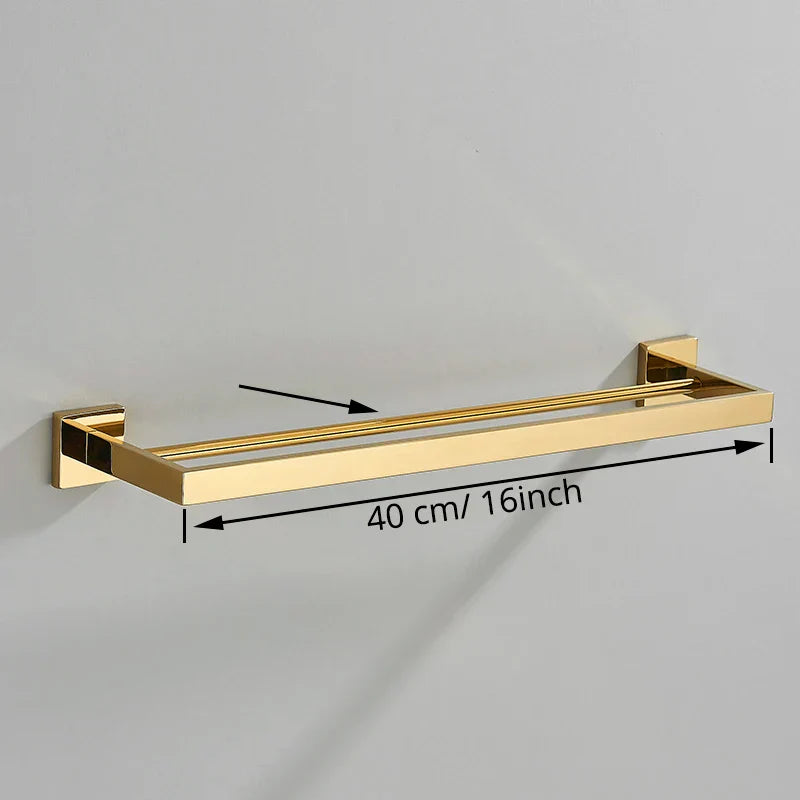 Gold Polished Bath Set