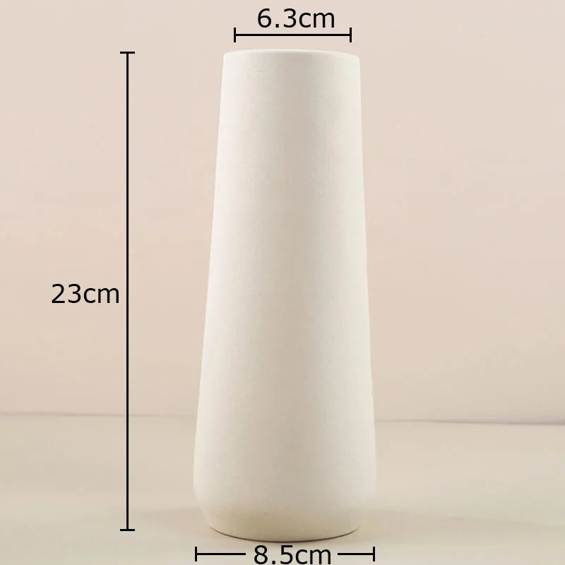 Gradient Cylinder Ceramic Vase