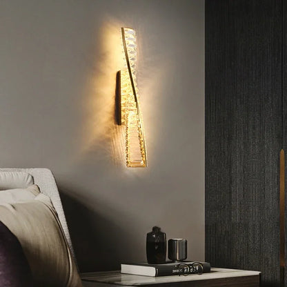 DecorBites™ Crystal LED Wall Lamp for Luxury Bedroom and Living Room Lighting