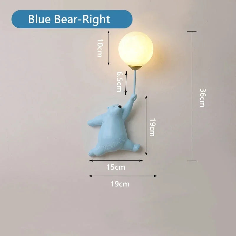 Bear Moon Wall Light