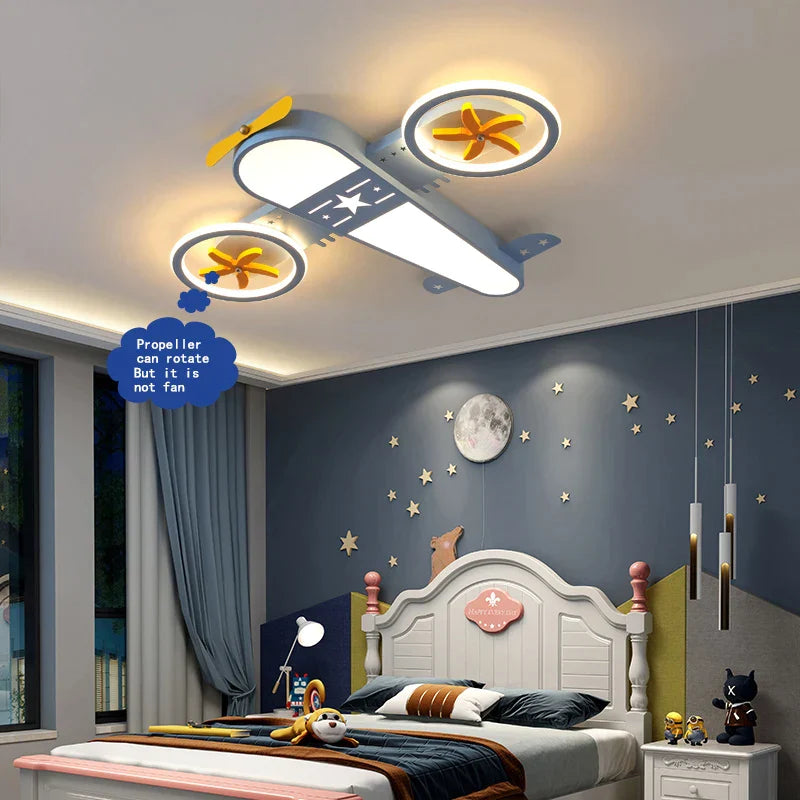 Grey Airplane Ceiling Light