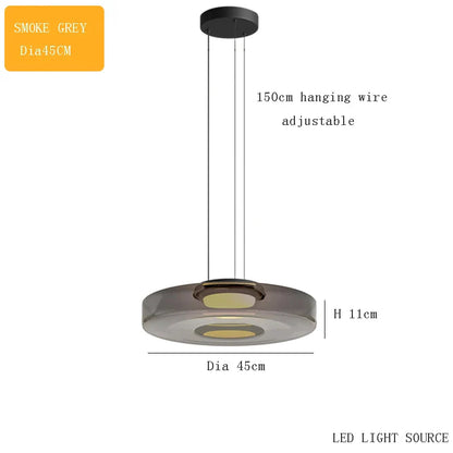 DecorBites™ Glass Plate Ceiling Pendant Lights LED Fixture