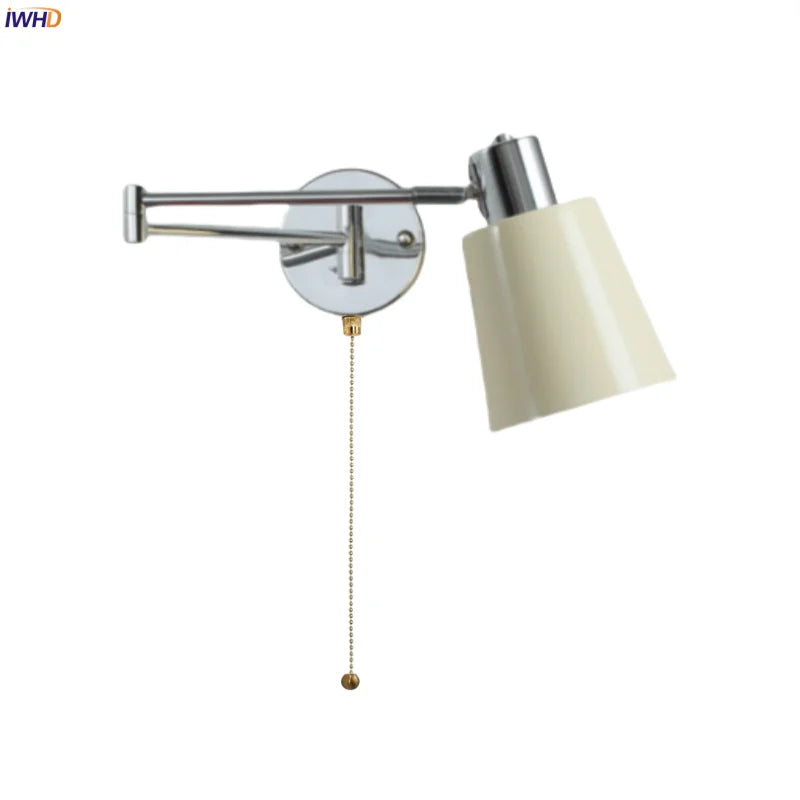 DecorBites™ Cream LED Swing Arm Wall Lamp for Living Room Bedroom Mirror Stair Light