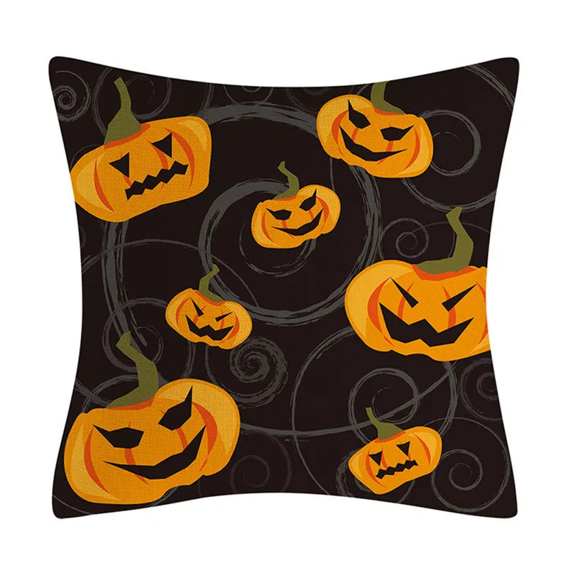 Linen Trick Treat Cushion Cover
