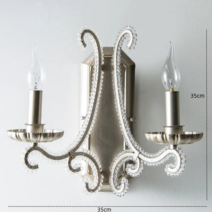 DecorBites™ Crystal LED Chandelier: French Living Room Retro E14 Pendant Light for Home Decor