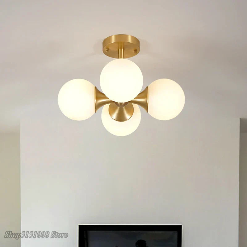 DecorBites™ Glass Ball LED Ceiling Lights for Living Room, Kitchen, and Bedroom