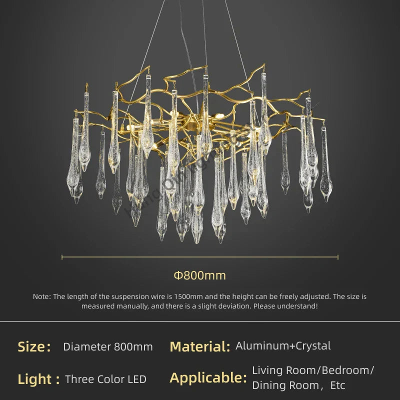 Droplet Crystal Chandelier