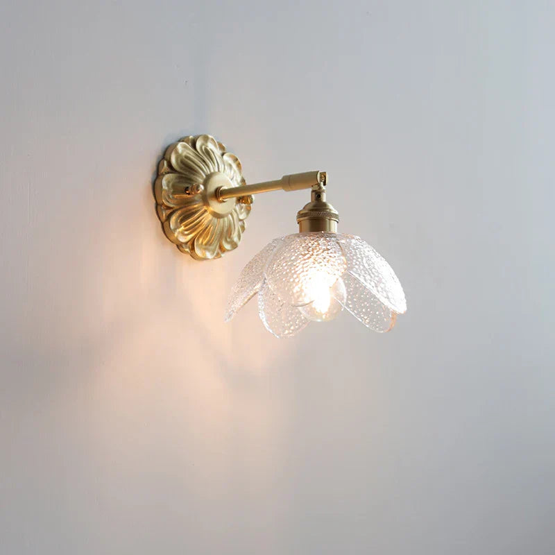 Green Glass Wall Lamp Copper Base Vibrant Hue