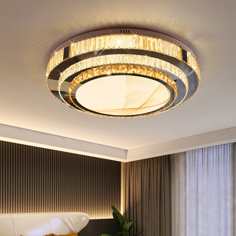 DecorBites™ Gold Crystal Ceiling Lights LED Minimalist Luxury Lighting - Stainless Steel Crystal Luminaires