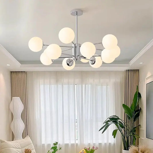 DecorBites™ Glass Ball LED Ceiling Chandelier for Modern Living Room and Bedroom