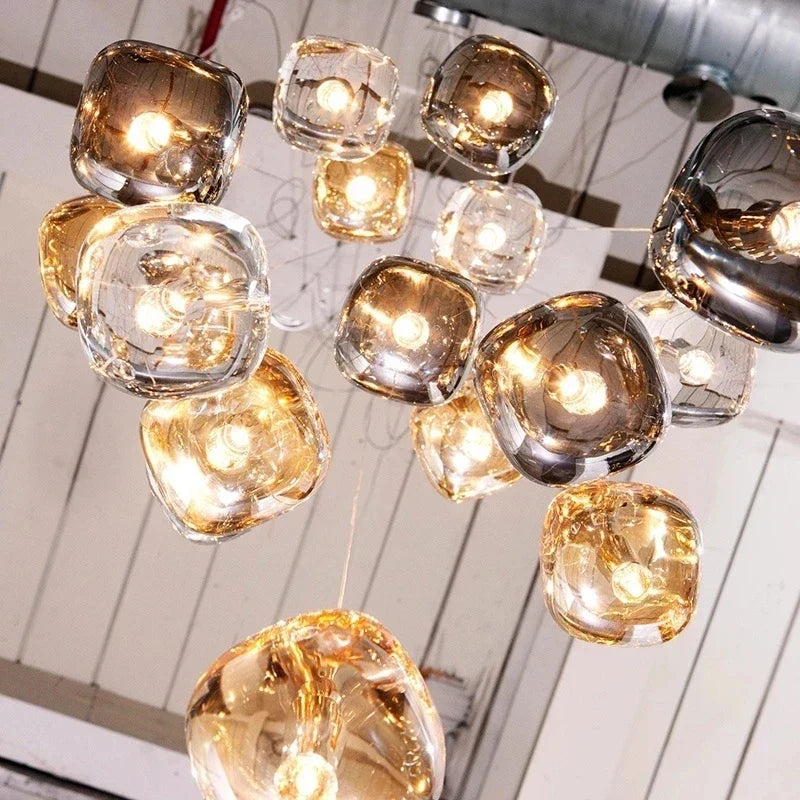 DecorBites™ Crystal LED Chandelier for Home Decoration and Modern Lighting