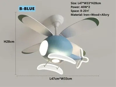 Nordic Helicopter Ceiling Fan
