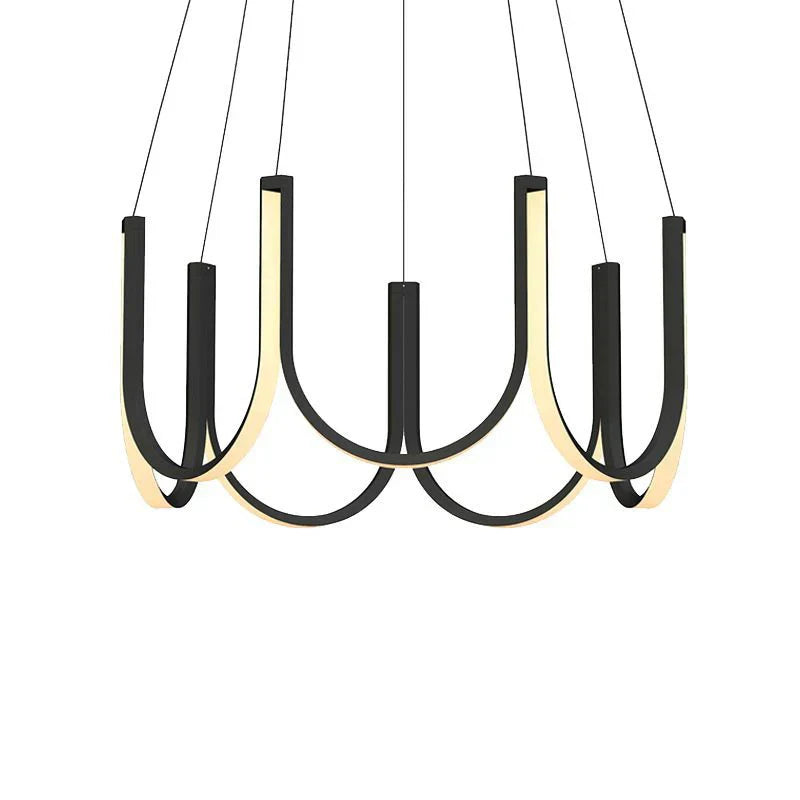 Gold Designer Pendant Light Long 125cm Metal