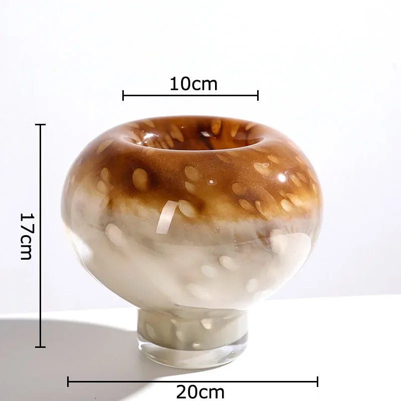 Gradient Circle Glass Vase
