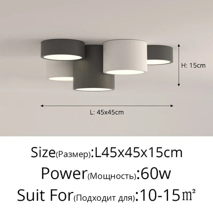 DecorBites™ Geometric Chandelier: Minimalist Modern Luxe Black White Bedroom Lamp
