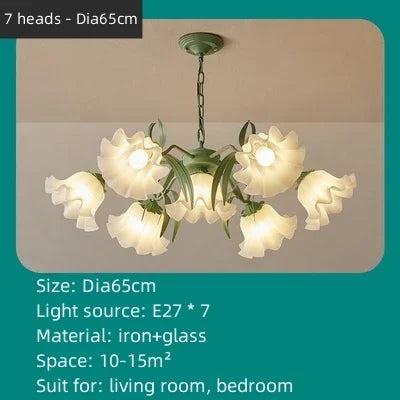 Green Iron Flower Chandelier
