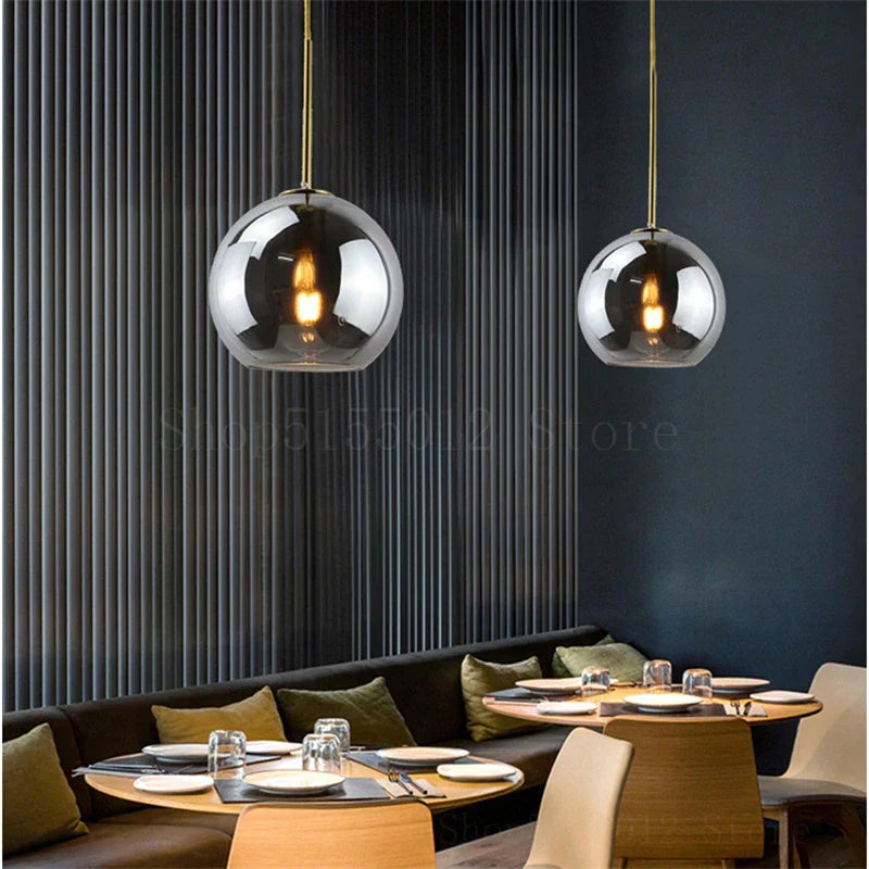 DecorBites™ Glass Ball LED Pendant Lights for Chic Home Decor and Lighting