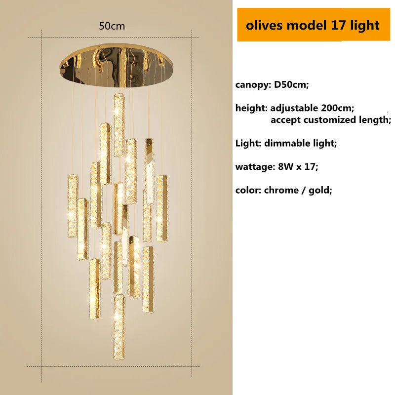 Gold Chrome Crystal Pendant