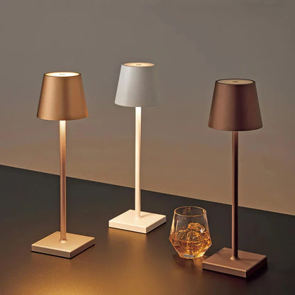 DecorBites™ Crystal LED Rechargeable Table Lamp - Elegant Cordless Hotel Restaurant Bar Light