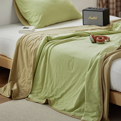 DecorBites™ Cotton Summer Comforter: Cooling, Breathable Thin Blanket for Hot Sleepers