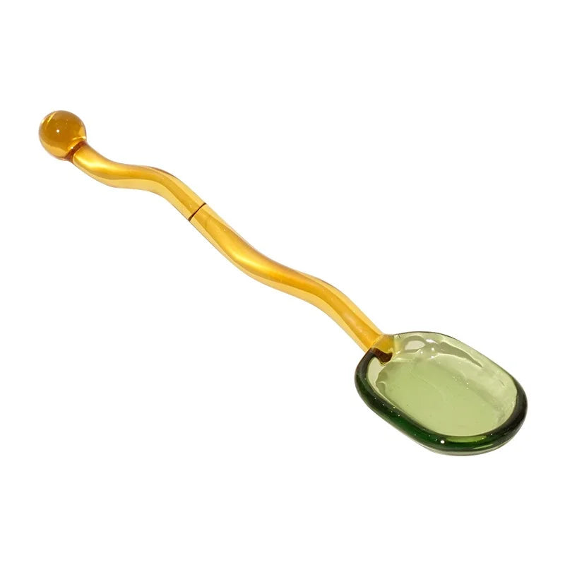 DecorBites™ Glass Spoon Dessert Teaspoon Creative Coffee Spoon Set for Ice Cream