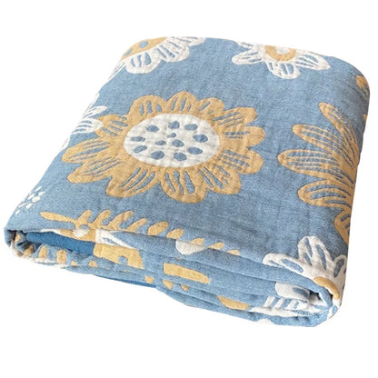DecorBites™ Cotton Gauze Towel Throw Blanket - Soft and Cozy Bedspread for All Seasons