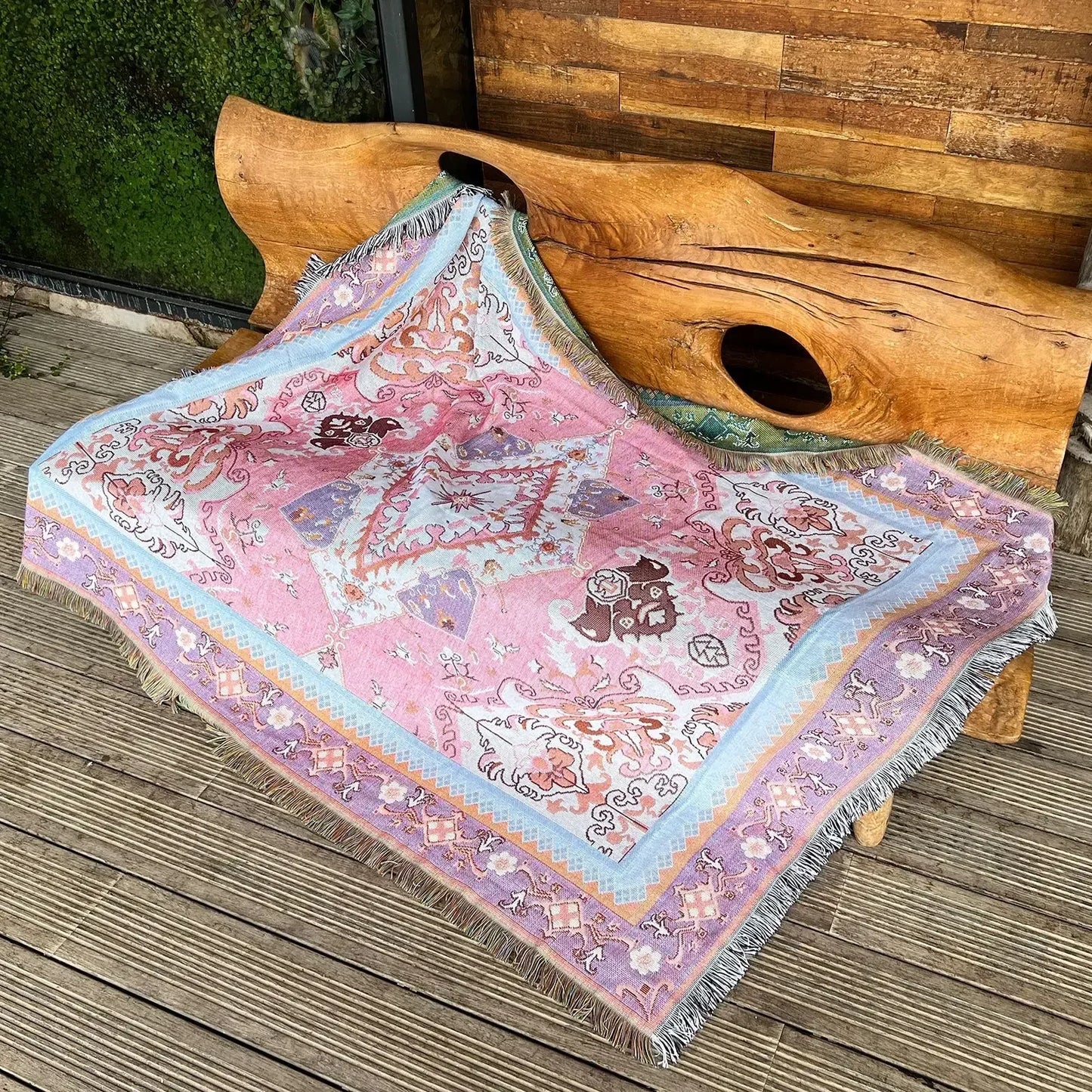 DecorBites™ Cozy Nordic Camping Blanket and Sofa Cover – Boho Outdoor Line Blanket for Home and Hotel Decor