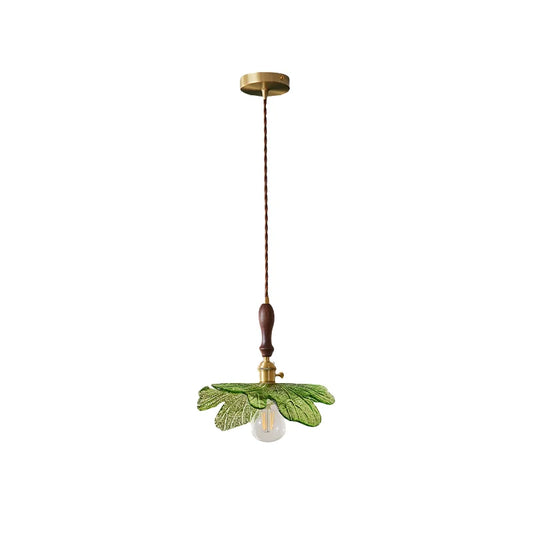 DecorBites™ Copper Wood Glass LED Pendant Lamp - French Minimalist Design for Home Decor