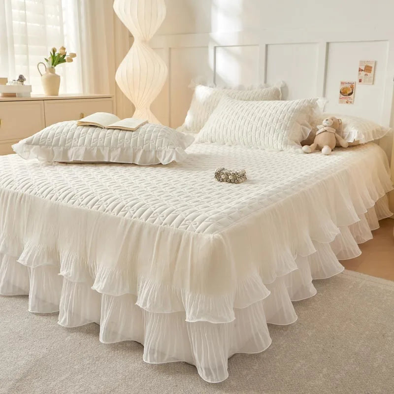 Cooling Ruffles Bed Skirt Set