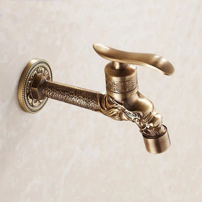 DecorBites™ Dragon Carved Antique Bronze Mop Faucet for Bathroom and Garden